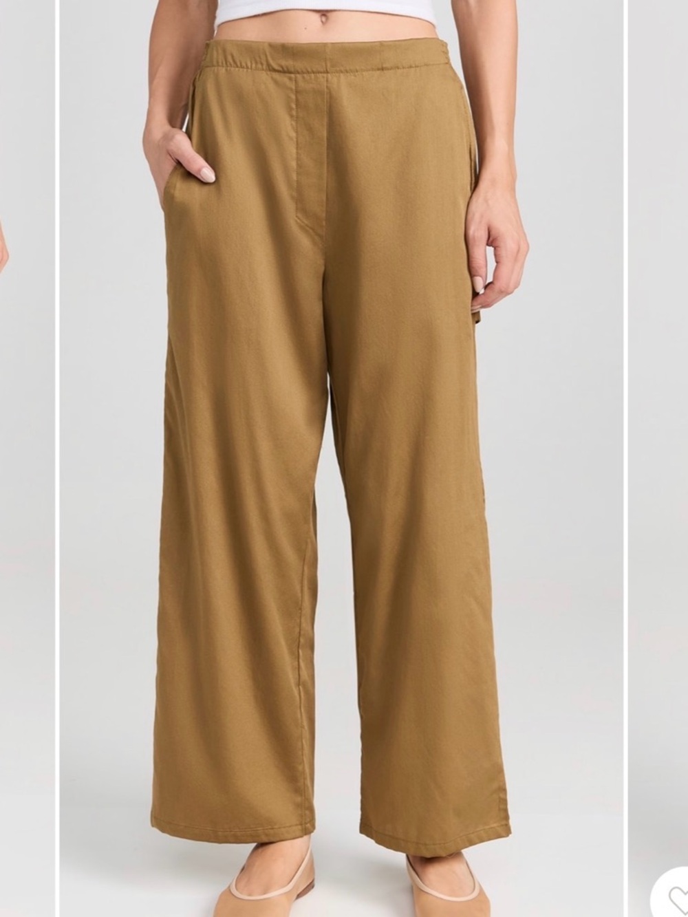 LESET Yoko Crop Painter Paint in Olive